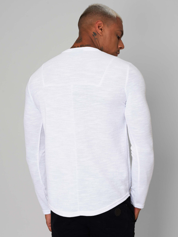 Camiseta básica manga larga blanco