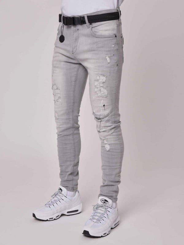 skinny fit grey jeans