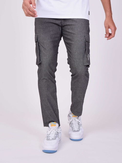 Straight-leg cargo pants - Grey