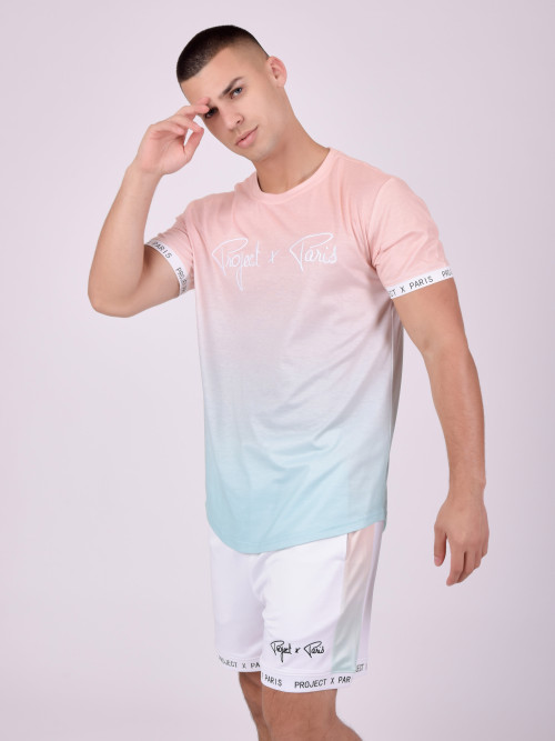T-Shirt mit Farbverlauf - Angeln