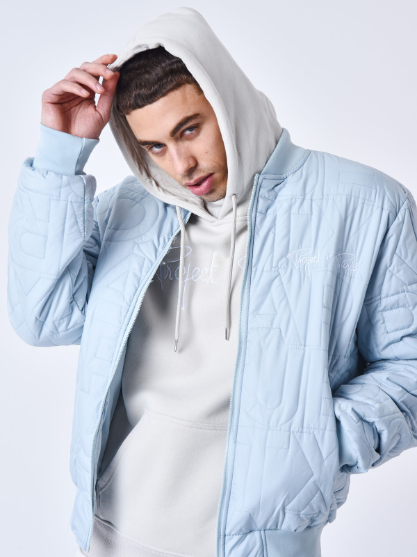 Teddy quilted jacket - Grey blue