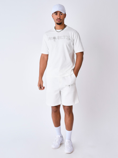 Daisy embroidered tee shirt - Off-white