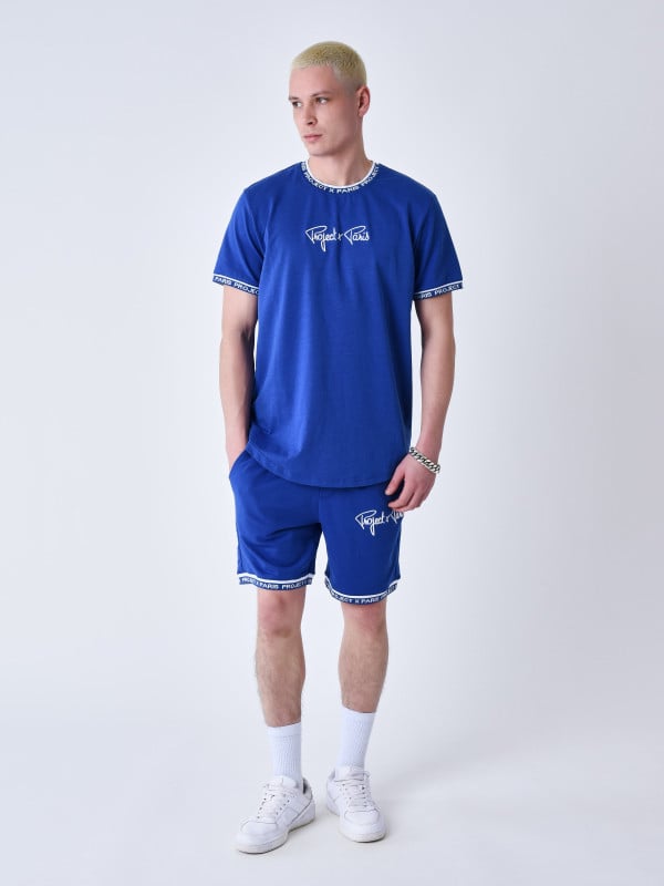 Embroidered logo Shorts - Electric blue