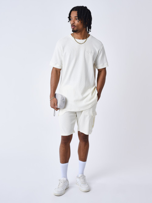 Classic textured tee shirt - Off-white
