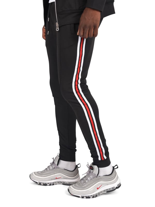 mens joggers stripe