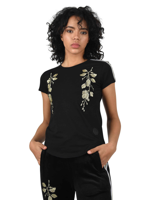 Invest In Women's Sports Embroidered Black Tee – GOALS