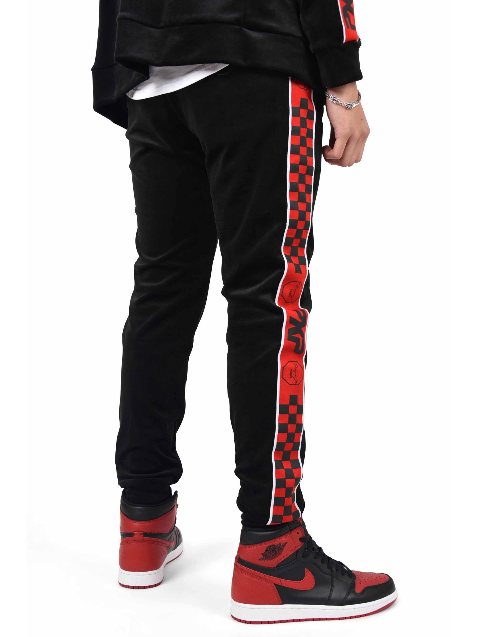 men's chequered joggers