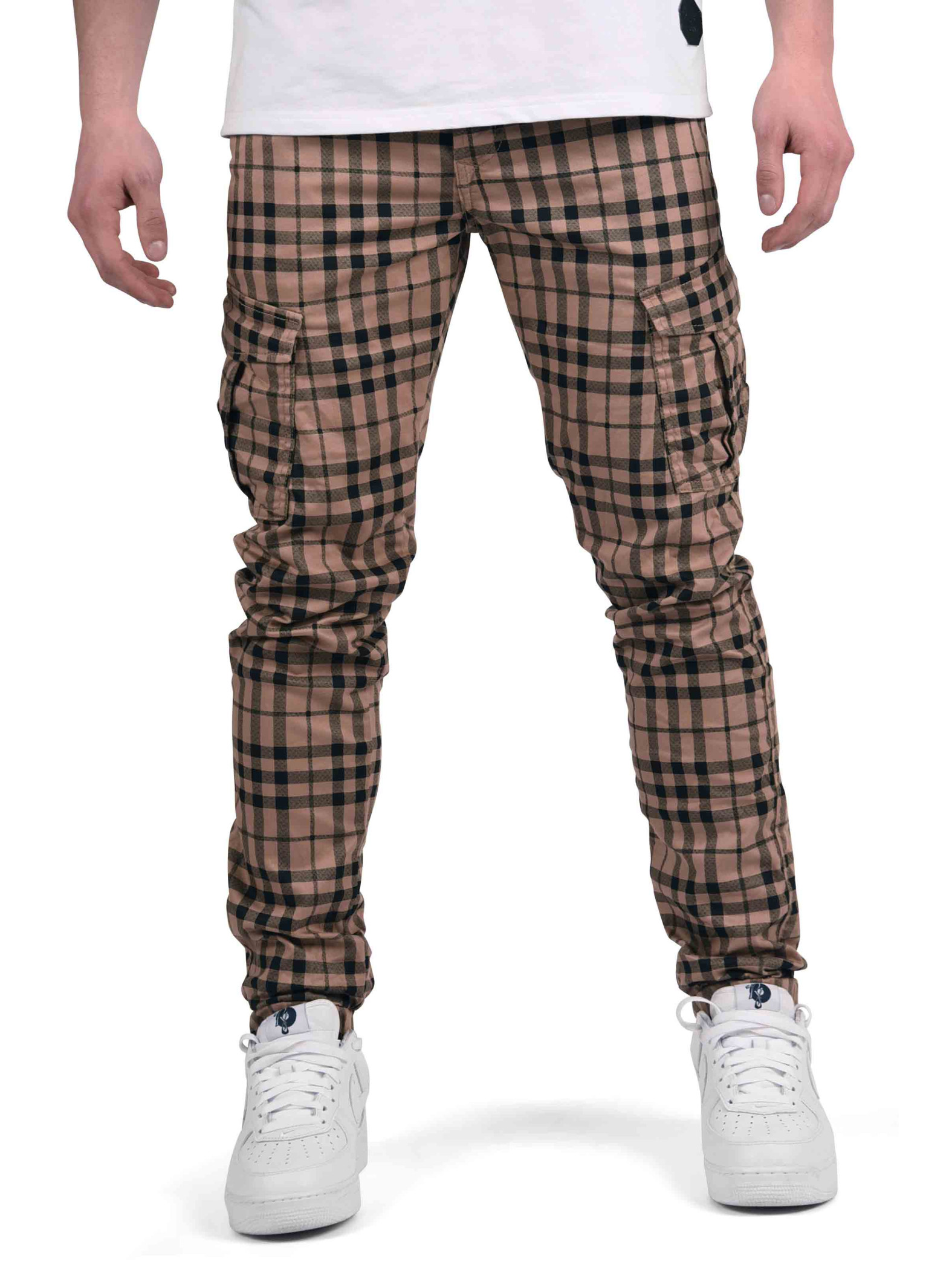Men's Pants with Cargo Pockets in Check Project X Paris