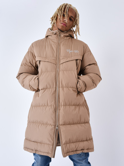 Long Hooded Down Jacket